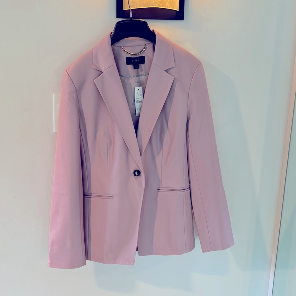 J.crew limited edition lavender faux leather blazer size 2 nwt